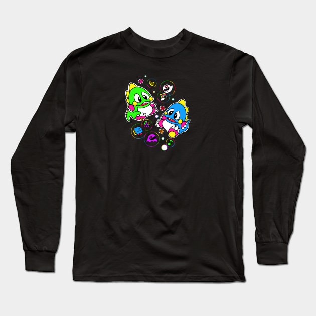 Bubble Games Long Sleeve T-Shirt by Shoryotombo